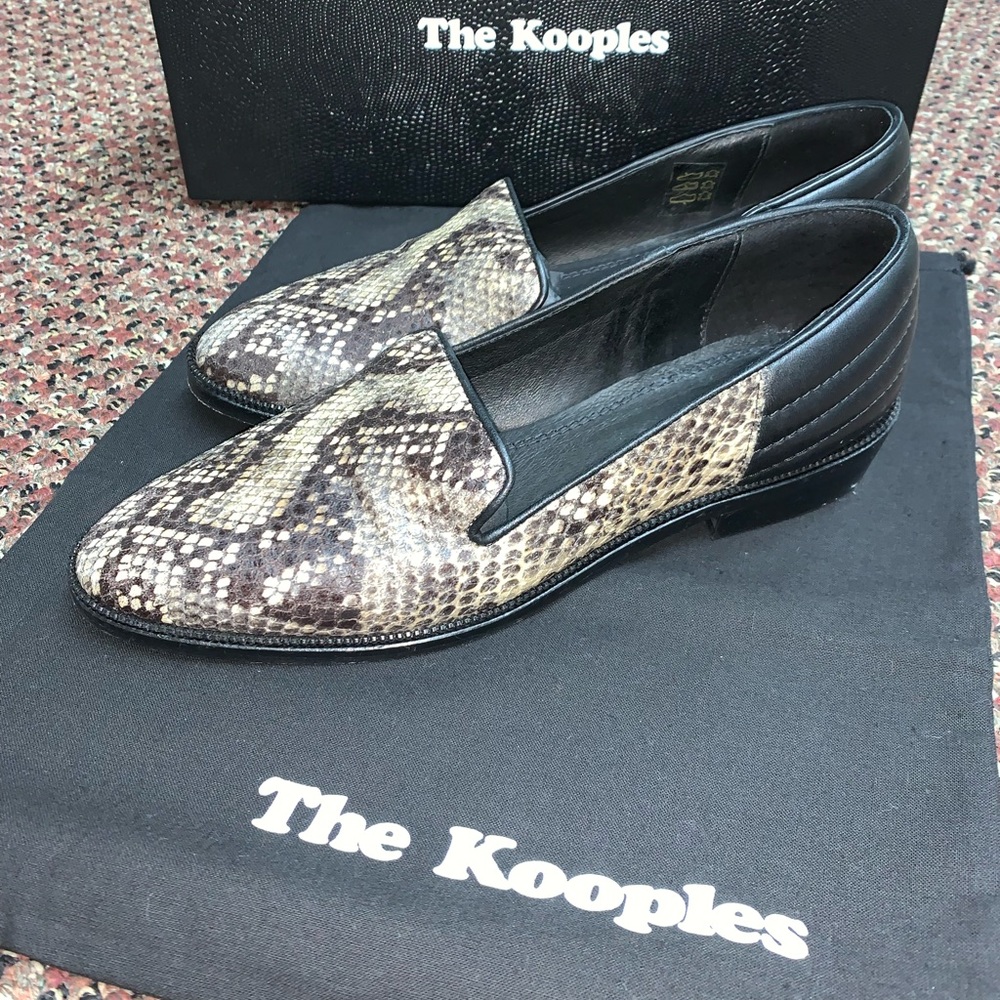 The Kooples Leather Python Loafers - Picture 3 of 8